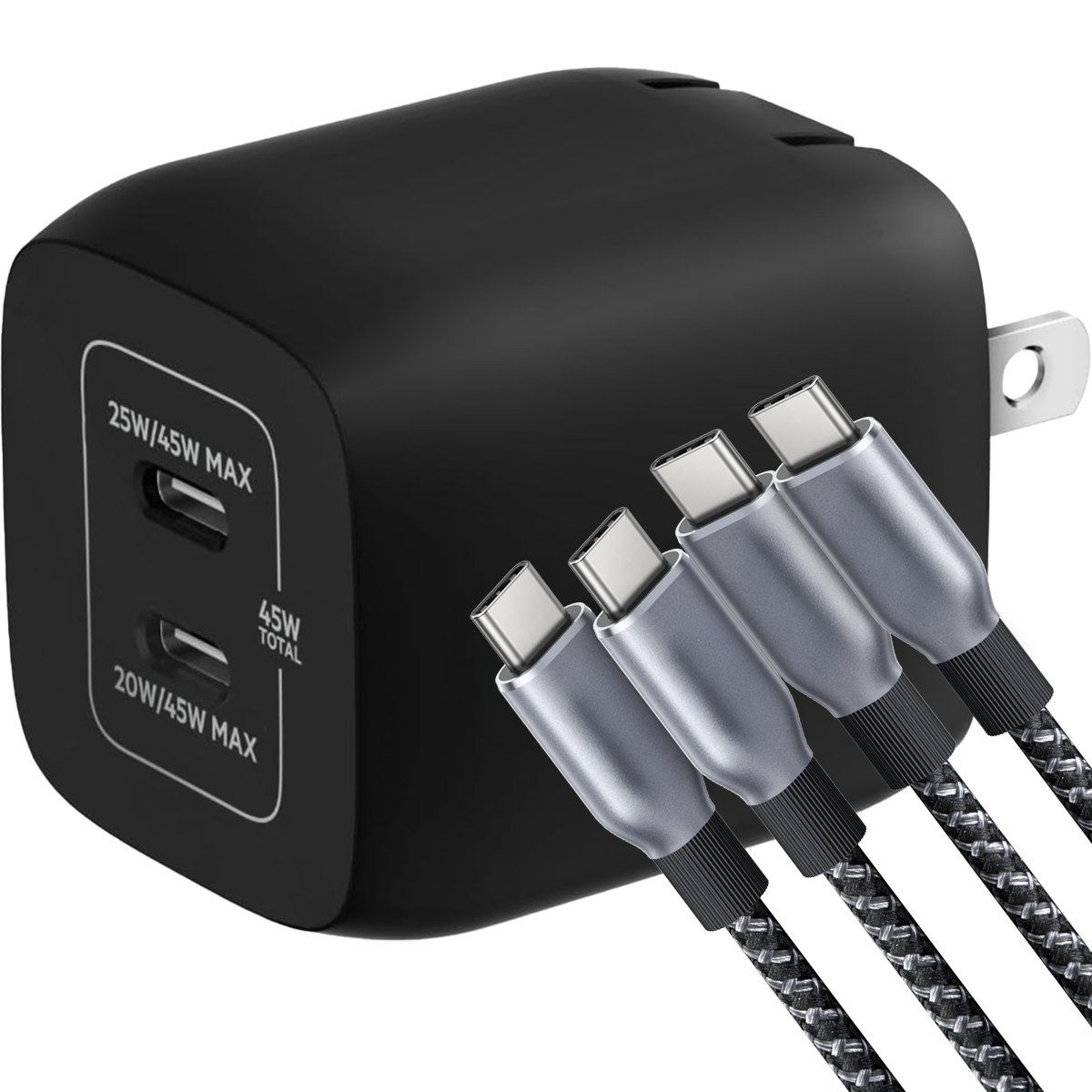 BC Mobile Power Supply, Dual USB-C PD, Dual Cables - Brighton Science